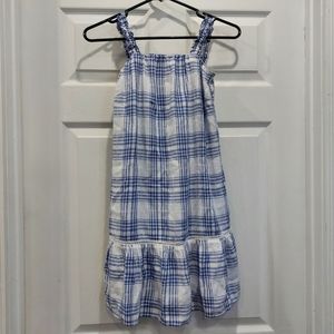 Cloth and Stone Linen Blend Blue Picnic Dress